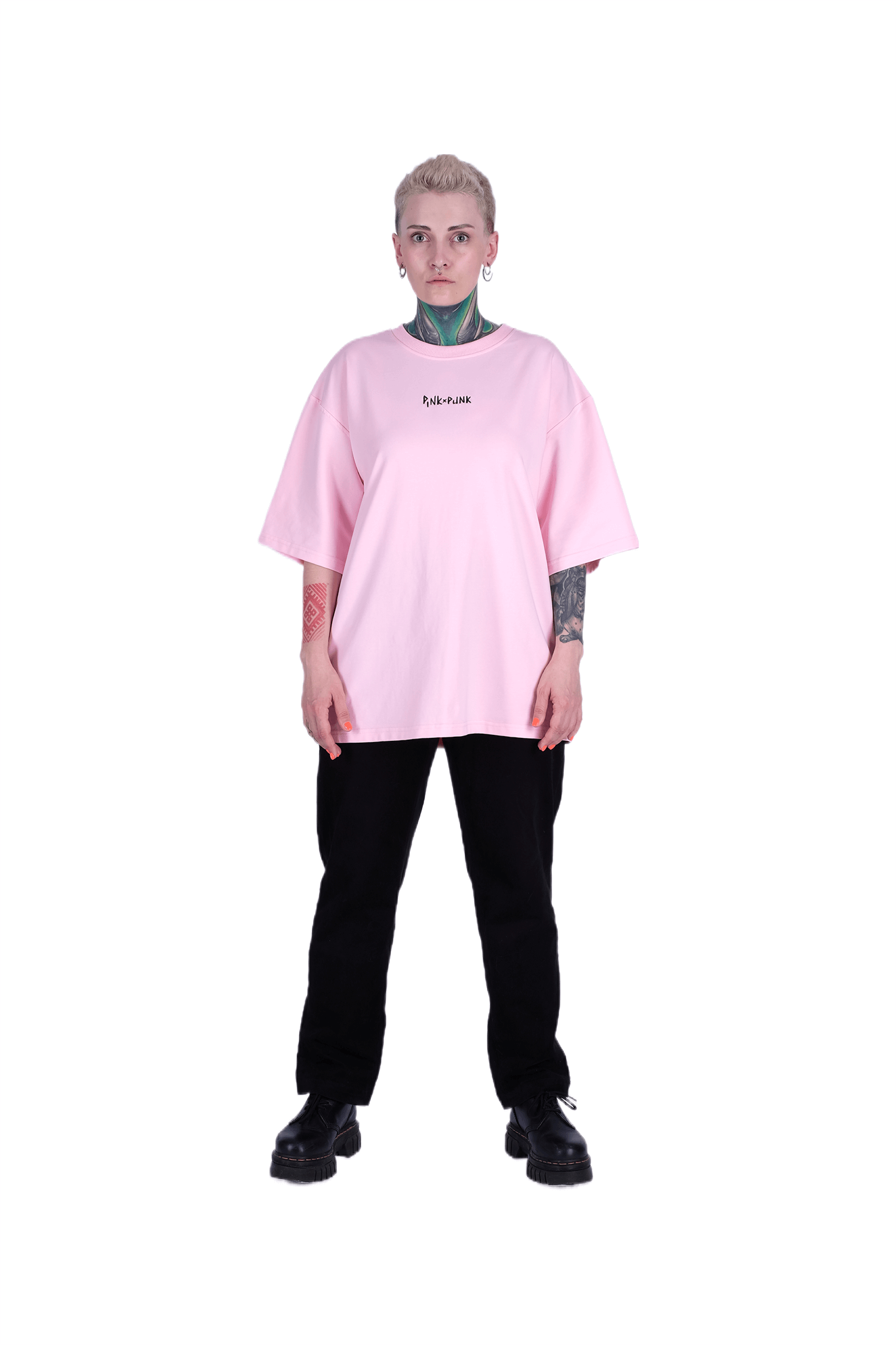 <p>A high-quality basic oversized t-shirt made from a very dense fabric. A shirt that is designed to become a favorite.</p><p>PinkPunk logo on the front.</p><p>Composition: 95% cotton 5% elastane</p>