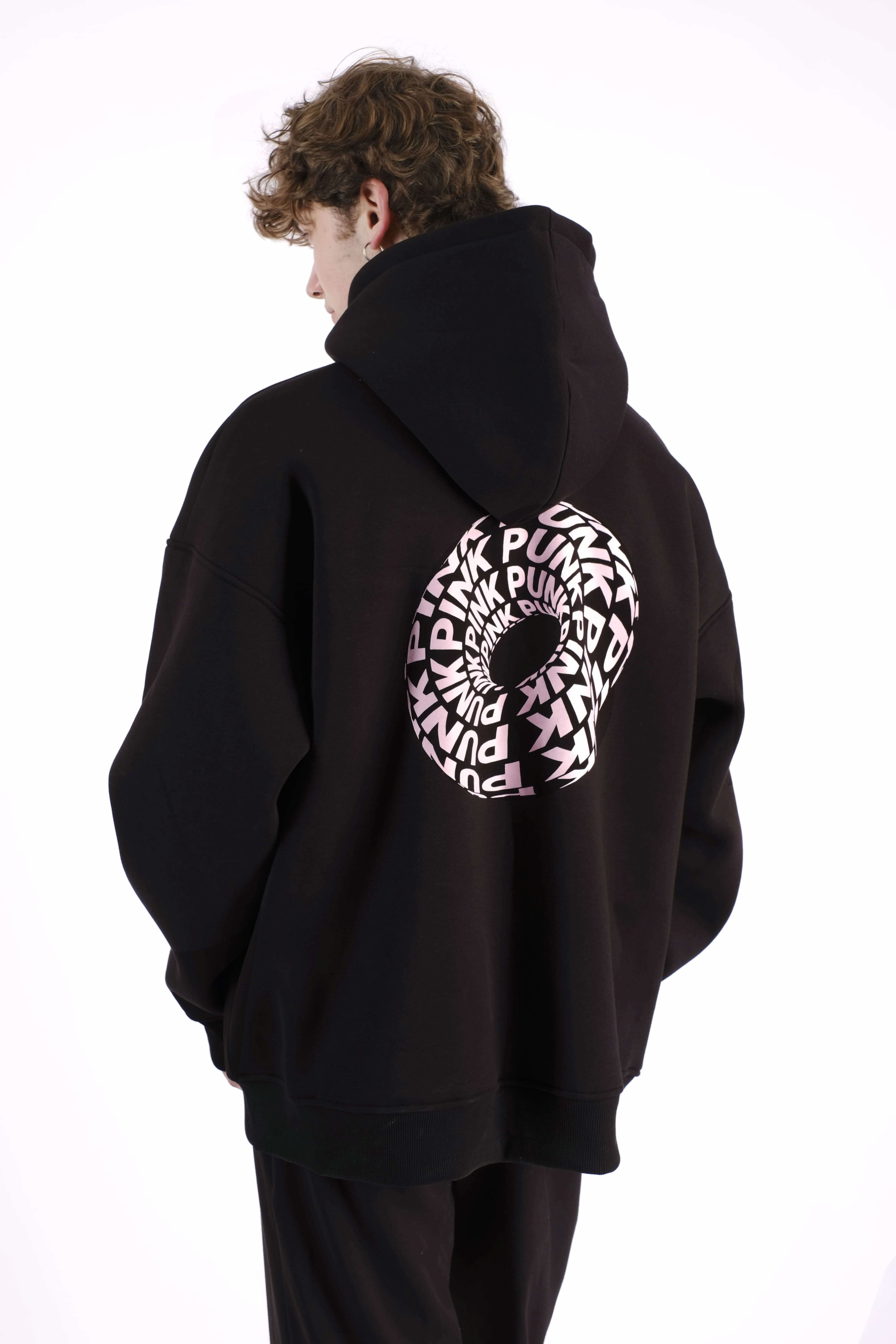 <p>A hoodie with a donut on the back is not only stylish but also delicious! Now every step becomes a sweet adventure. 100% cotton.</p>
